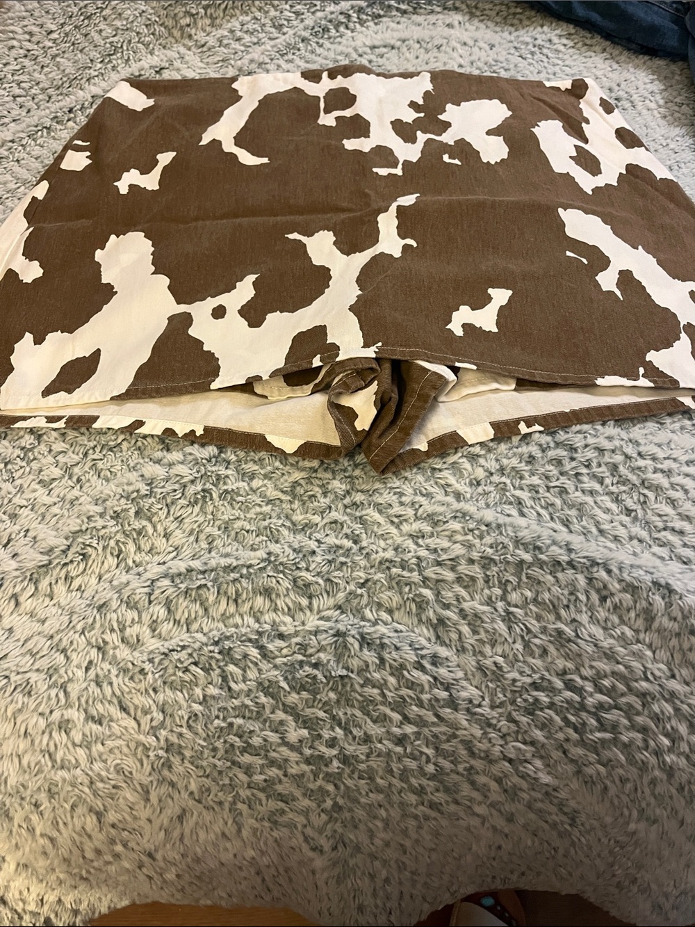 Gilli Brown and White Cowprint Skort